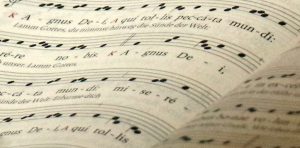 Gregorianische Notation des Agnus Dei im Gotteslob