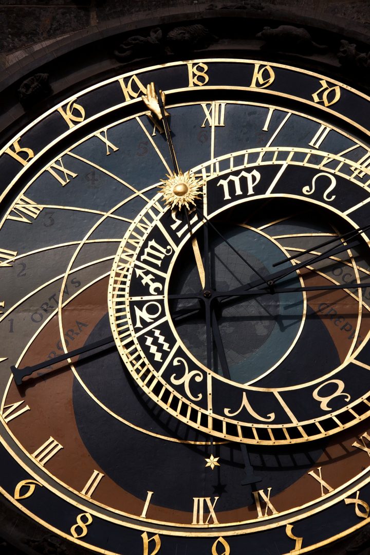 Eine Astronomische Uhr gibt den Rhythmus der Zeit an