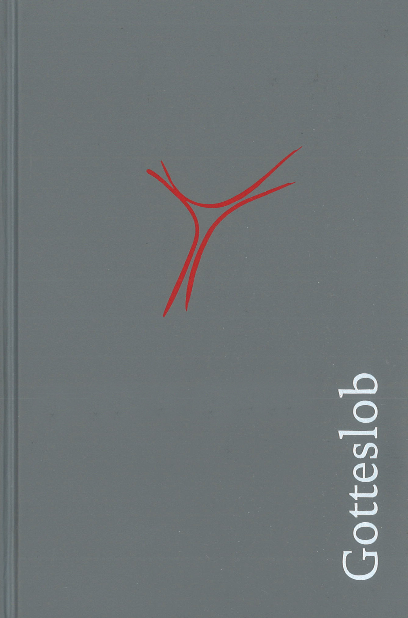 Das Buchcover des Gebet- und Gesangguchs Gotteslob mit Schriftzug und drei rote sich tangierende Linien